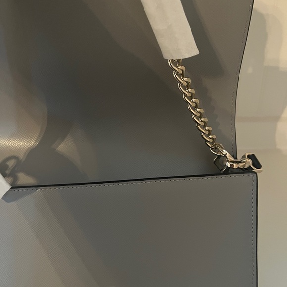 Kate Spade Carson Colorblock Convertible Crossbody | Gray/White/Gold | New - Picture 13 of 13